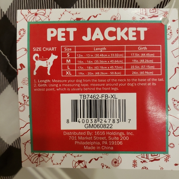 Plaid Pet Jacket - Picture 2 of 3